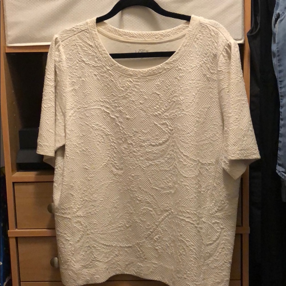 Cream LOFT Blouse/T-Shirt